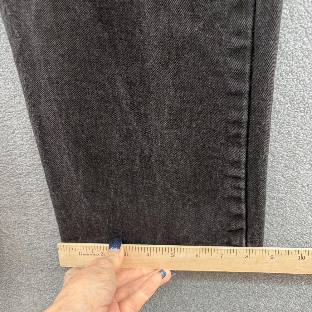 VTG Wah Maker Jeans Mens 34x36 Black Denim Suspenders Buckle Back Western - Picture 8 of 13